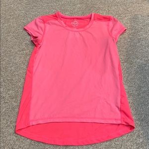Hot pink athletic t-shirt, size 10 kids